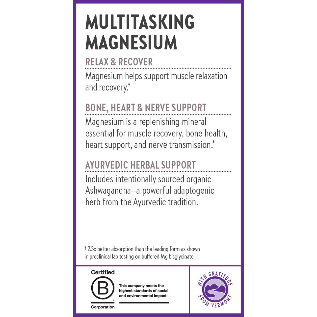 New Chapter Magnesium + Ashwagandha Supplement, 325 mg with Magnesium Glycinate for Muscle Relaxation & Recovery, Heart, Nerve & Bone Health, 2.5X Absorption, Non-GMO - 30 ct (1 Month Supply) New Chapter buy australia supplements