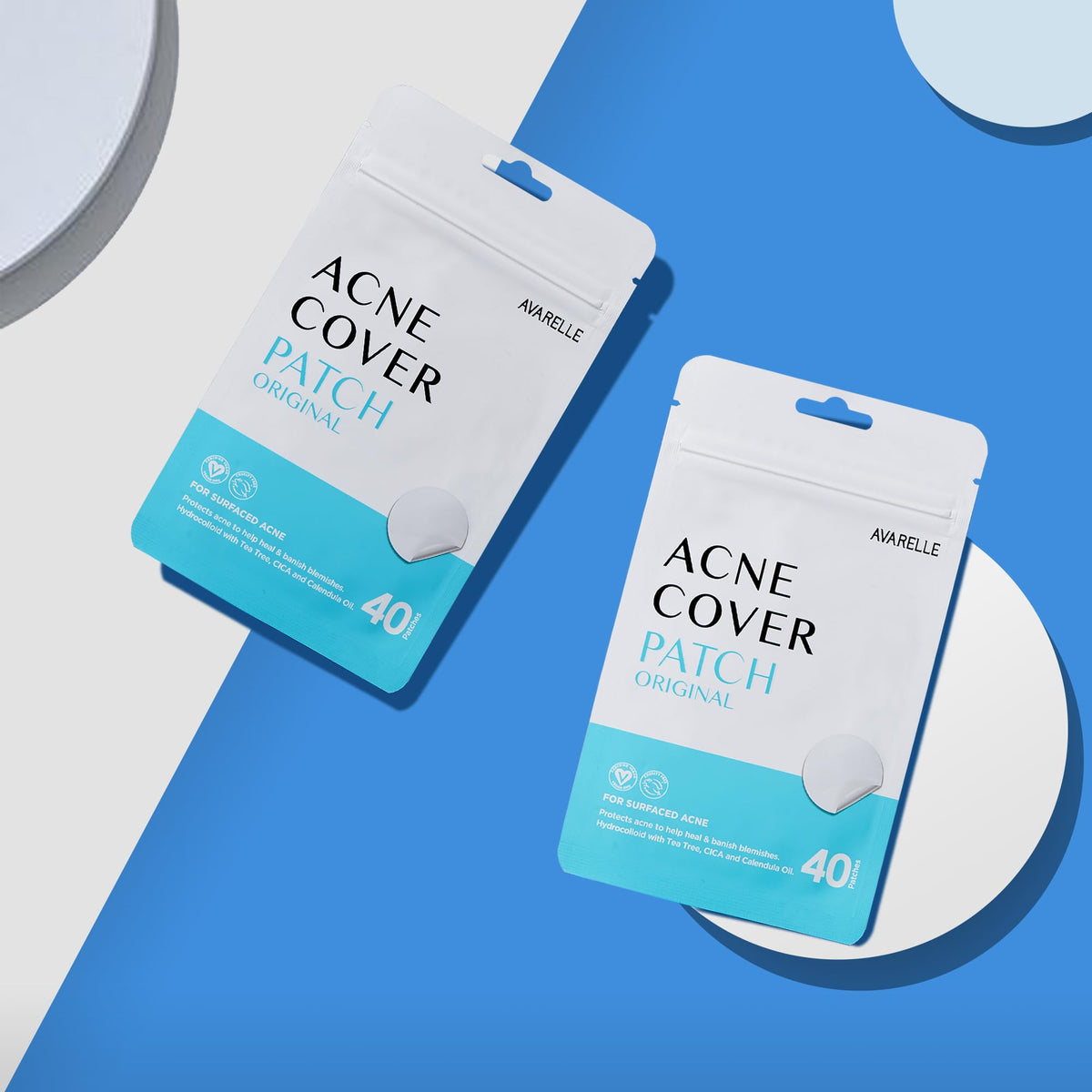 AVARELLE Original Hydrocolloid Acne Pimple Patches for Face 40 Count AVARELLE