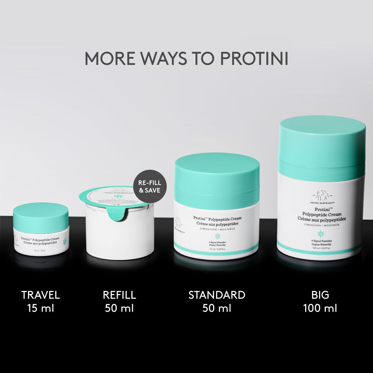 Drunk Elephant Protini Polypeptide Cream - 50 ml/1.69 fl oz - Firming Moisturizer - Clean Clinical Skincare - Cruelty-Free - Dermatologist-Tested - Free of Essential Oils, Silicones, and Fragrance Drunk Elephant