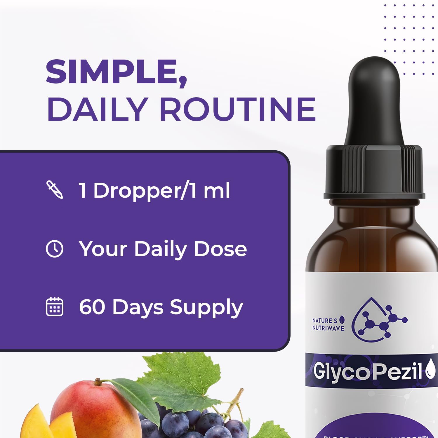 GlycoPezil – Daily Liquid Botanical Supplement with Chromium, Maca Root, Ginseng & Plant Extracts – Clean, Stimulant-Free Formula – GMP-Certifed, Non-GMO, Made in USA - 2 fl oz, 1 Month Supply Nature’s NutriWave buy australia supplements