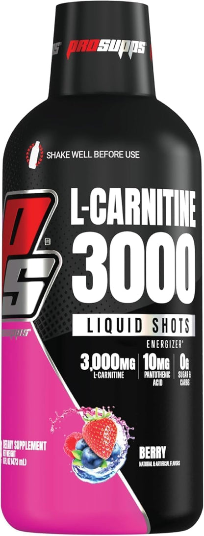 ProSupps L-Carnitine 3000 Stimulant Free Liquid Shots (Berry) Dr. Jekyll Signature Intense Focus, Energy & Pumps Pre-Workout Powder (Strawberry) Bundle