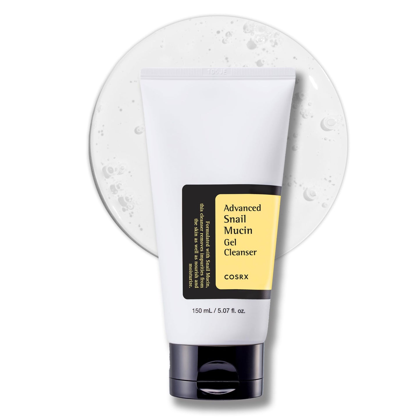 COSRX Advanced Snail Mucin Gel Cleanser, 5.07 Fl Oz / 150 mL, Rich Daily Deep Cleansing Gel for Dry & Sensitive Skin COSRX