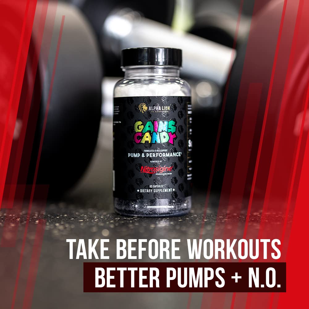 ALPHA LION Gains Candy, Pills that Support Weight Loss, Energy Supplements, 100% Natural Extract, Calorie Burning, Regulates Healthy Metabolism, 60 Capsules (Fat Loss - CaloriBurn®)