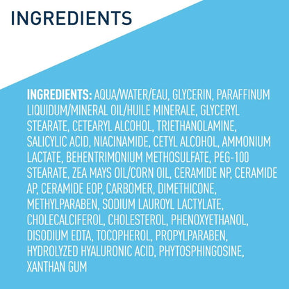 CeraVe Moisturizing Cream with Salicylic Acid, Exfoliating Body Cream with Lactic & Hyaluronic Acid, Niacinamide CeraVe