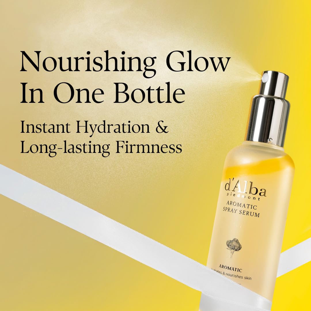 d'alba Piedmont Italian White Truffle First Aromatic Spray Serum, Fragrant VEGAN Glowy Antioxidant Face Mist d'alba Piedmont