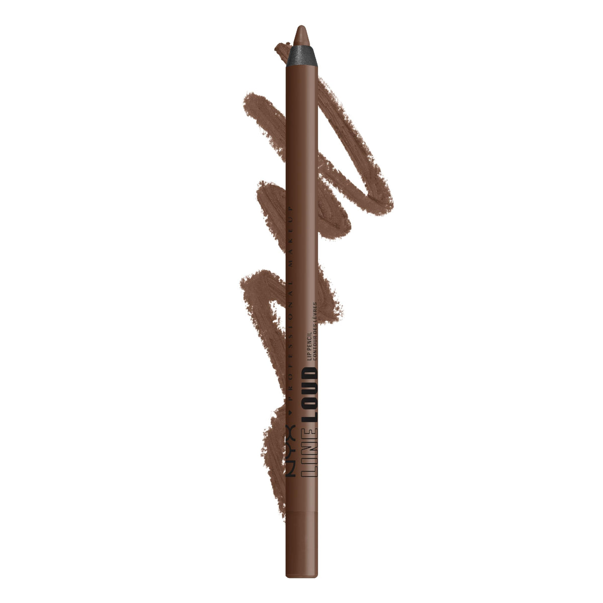 NYX PROFESSIONAL MAKEUP Line Loud Lip Liner, Longwear and Pigmented Lip Pencil with Jojoba Oil & Vitamin E - Rebel Kind (Chocolate Brown) NYX PROFESSIONAL MAKEUP