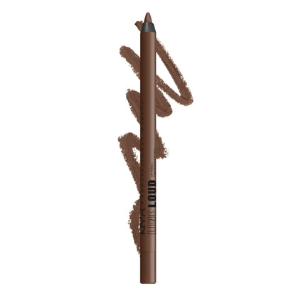 NYX PROFESSIONAL MAKEUP Line Loud Lip Liner, Longwear and Pigmented Lip Pencil with Jojoba Oil & Vitamin E - Rebel Kind (Chocolate Brown) NYX PROFESSIONAL MAKEUP