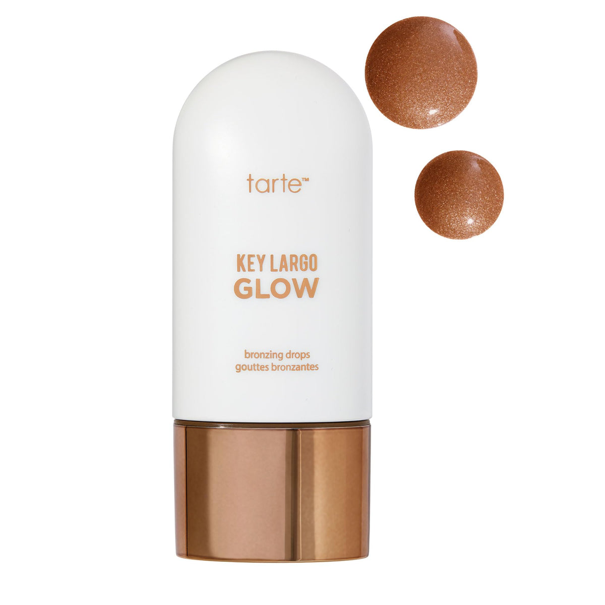 tarte key largo glow bronzing drops – Luminous Serum-Infused Liquid Bronzer with Vitamin E for Sun-Kissed Radiant Lightweight Hydration, Cruelty-Free, full size, deep bronze glow tarte