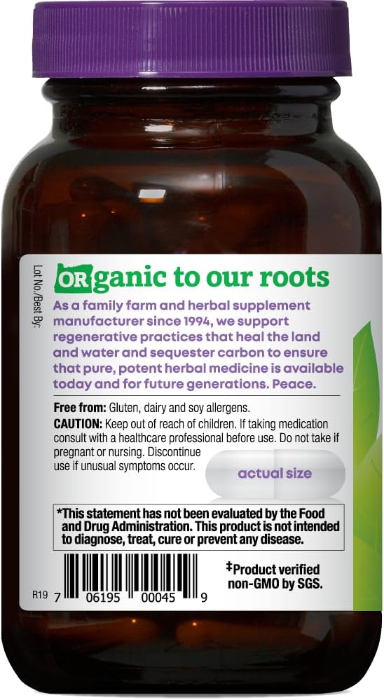 Oregon's Wild Harvest Certified Organic Nettle Capsules with Stinging Hairs, Allergy Supplement, 600 mg, 90 Capsules, Color value Gsupps Australia