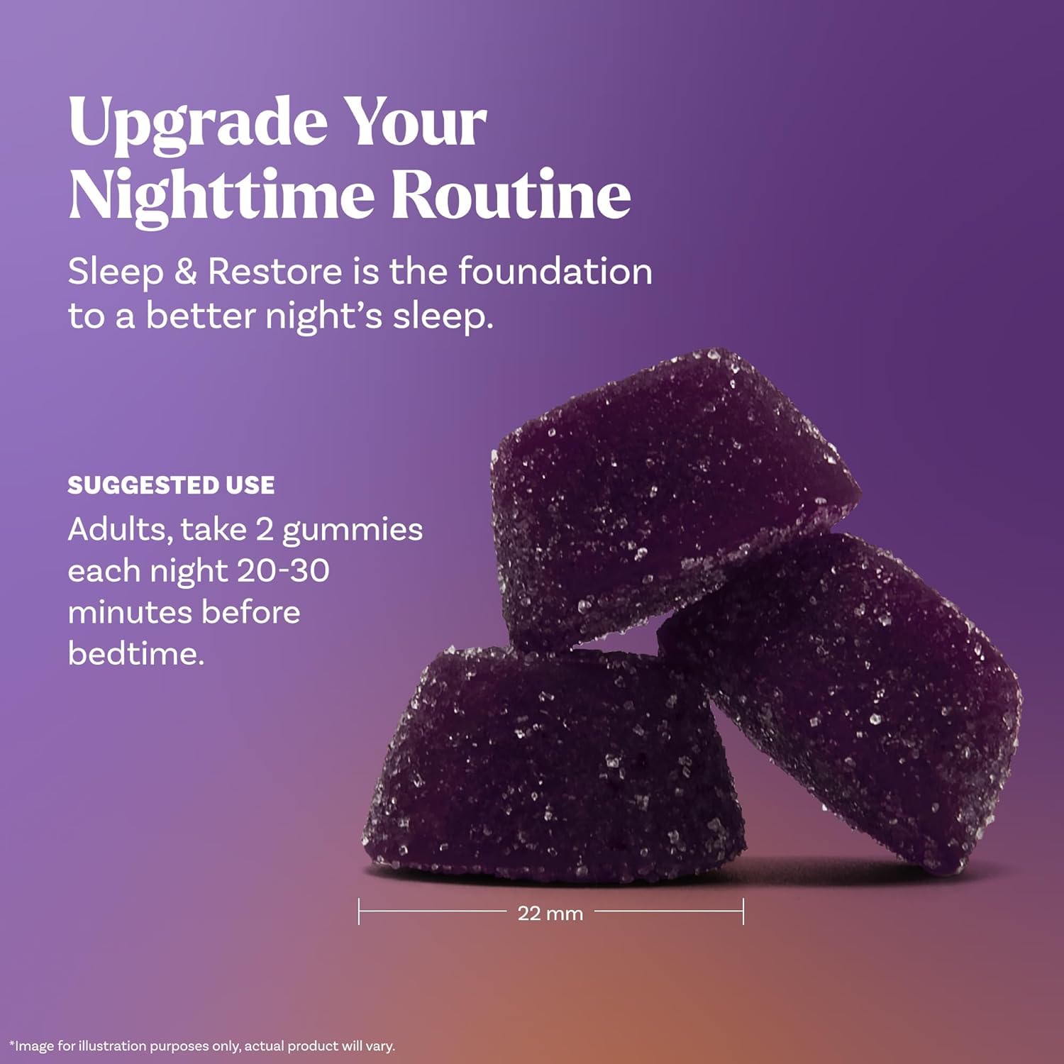 Natrol Sleep & Restore Magnesium Glycinate Blend Gummies, Magnesium for Sleep Aids for Adults, Melatonin-Free, Cherry Flavored, 30 Day Supply, 60 Gummies (Pack of 2) Natrol buy australia supplements