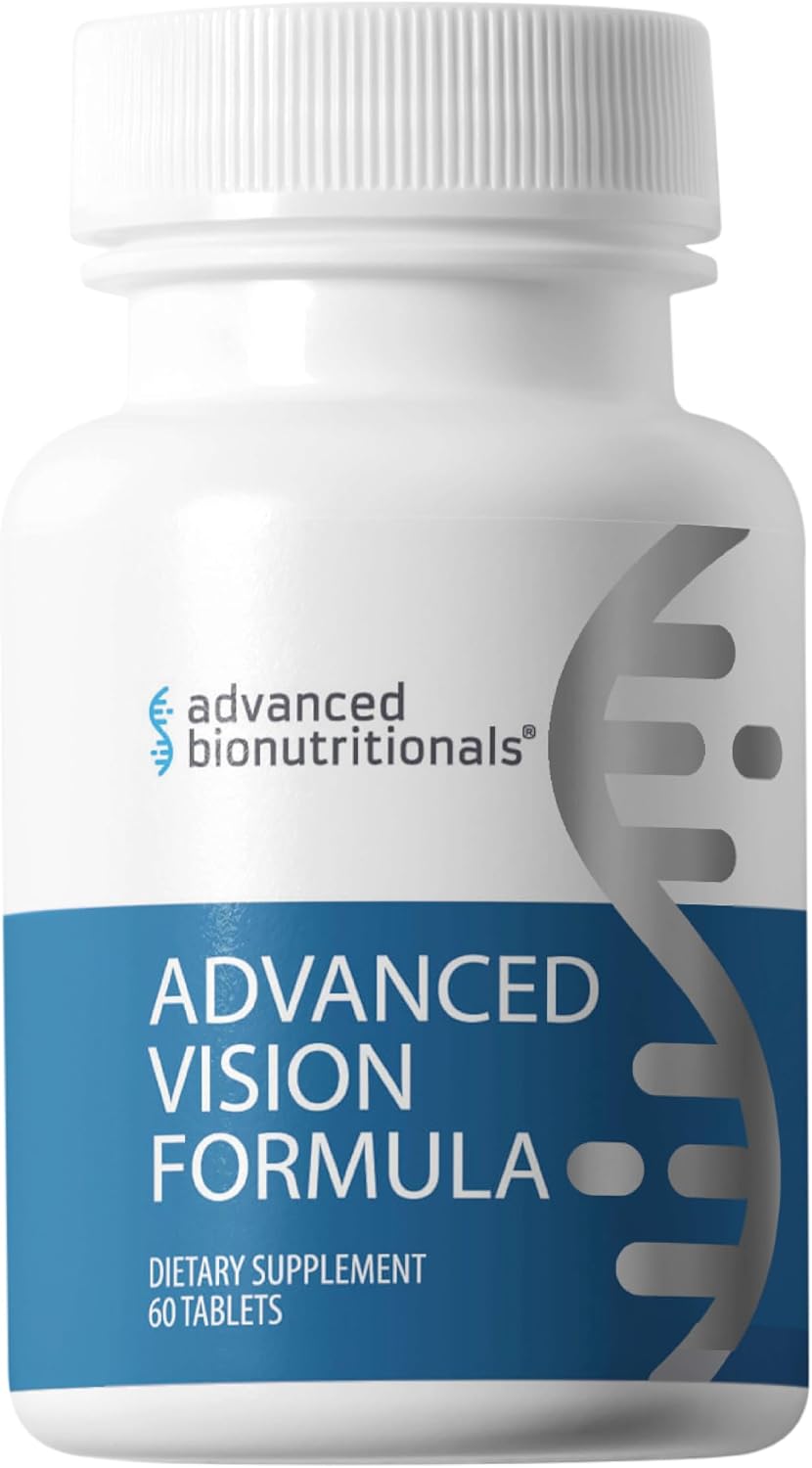 Advanced Bionutritionals – Advanced Vision Formula Supplement, Healthy Vision, Eye Function Support, Eye Vitamins, Lutein, Zeaxanthin, Vitamin A, C, Zinc, Gluten Free, Dairy Free, Vegan (60 Tablets)