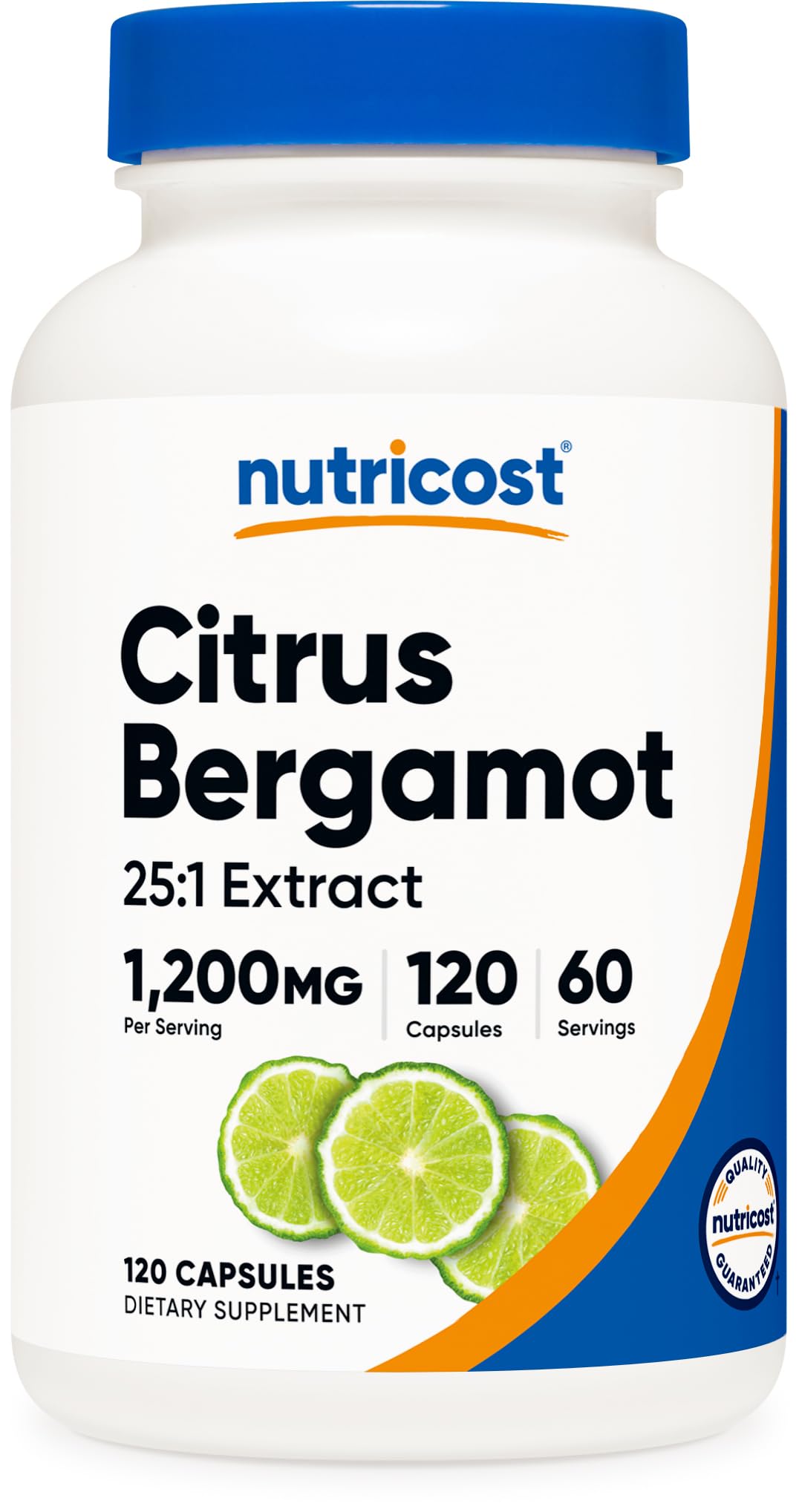 Nutricost Citrus Bergamot Capsules 1,200mg, 120 Capsules - 25:1 Bergamot Extract - 60 Servings, Gluten Free, Vegan & Non-GMO Nutricost