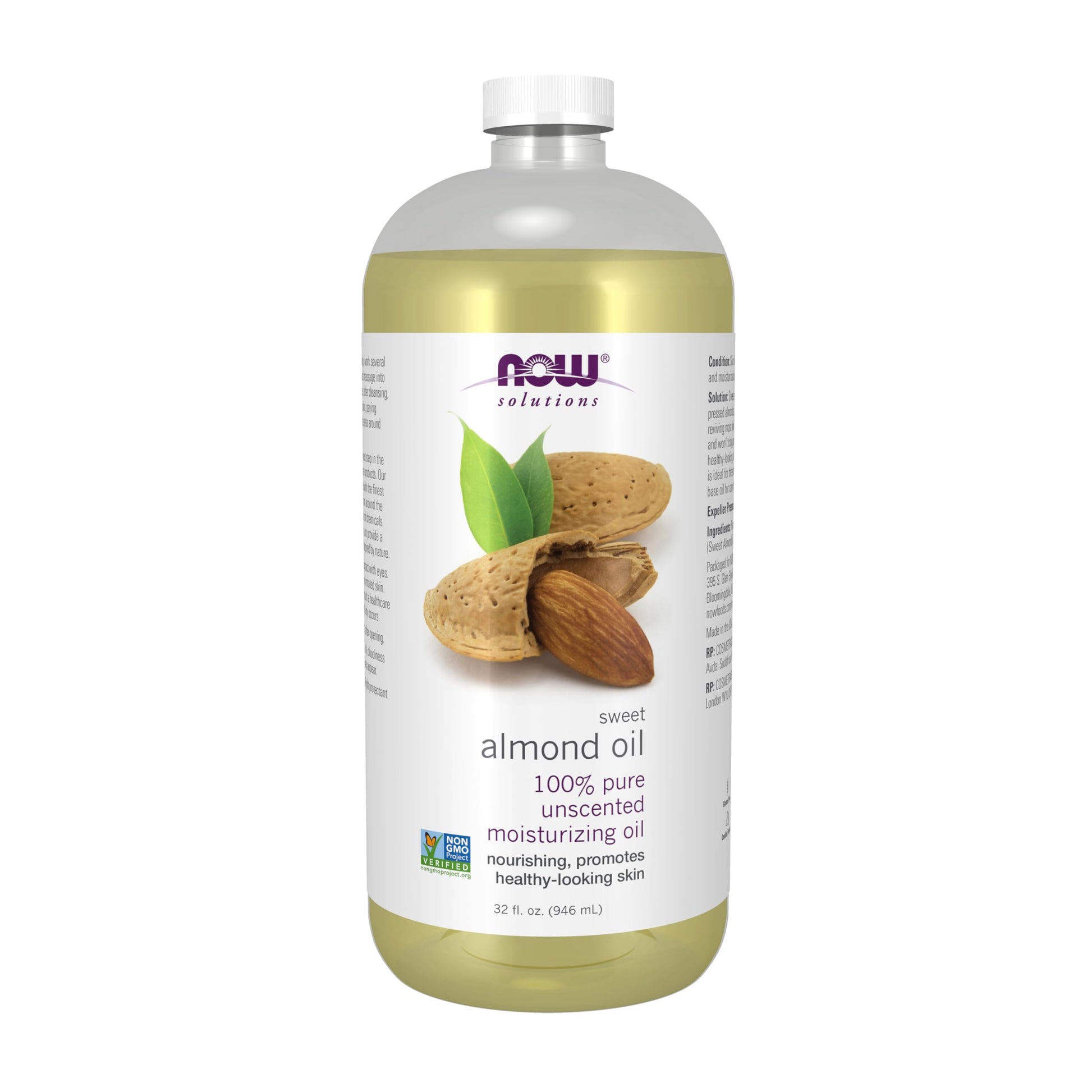 NOW Foods Solutions, Sweet Almond Oil, 100% Pure Moisturizing Oil, Promotes Healthy-Looking Skin, Unscented Oil, 16-Ounce,Package may vary Gsupps Australia