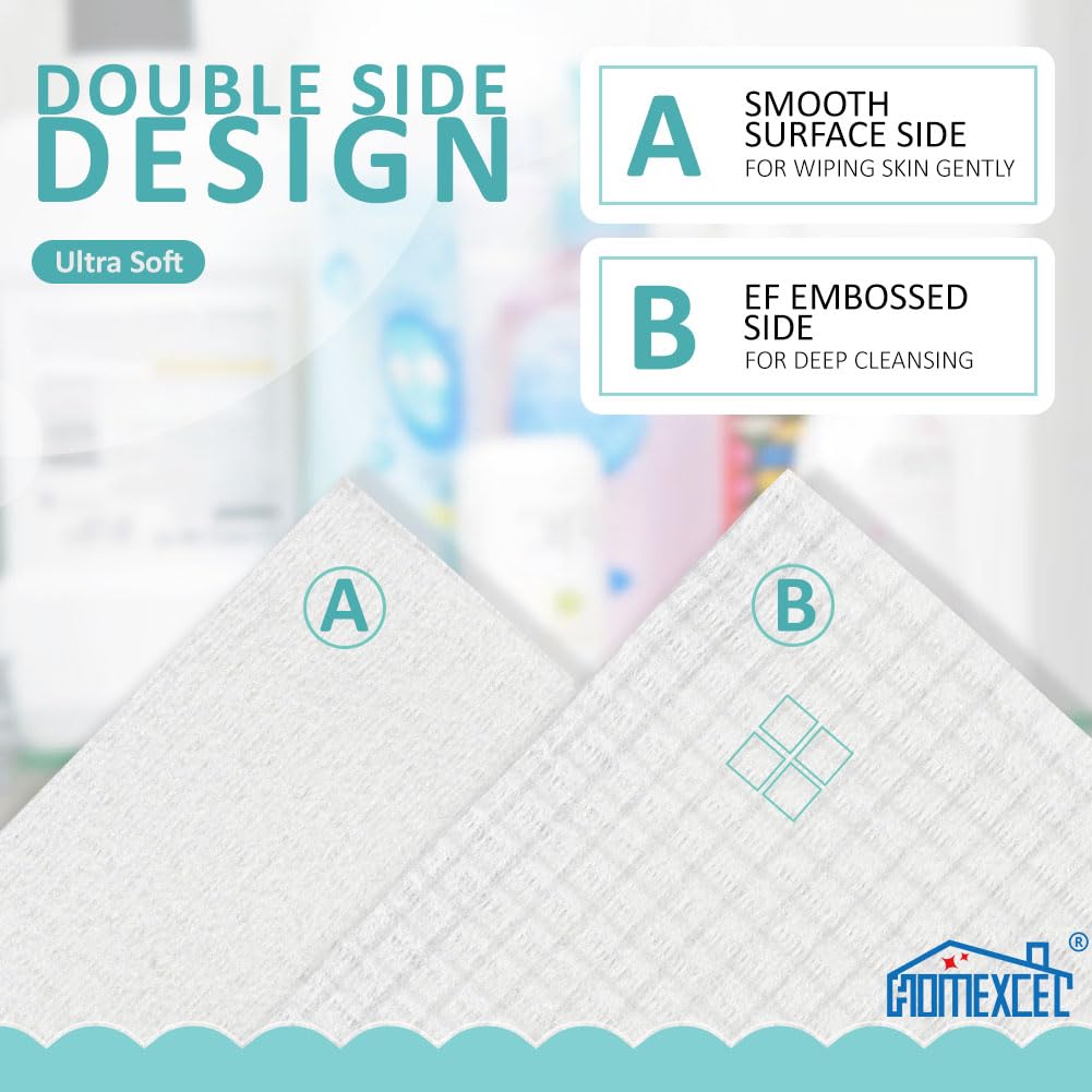 HOMEXCEL Face Towels, Disposable Face Towelette Ultra Soft & Absorbent HOMEXCEL