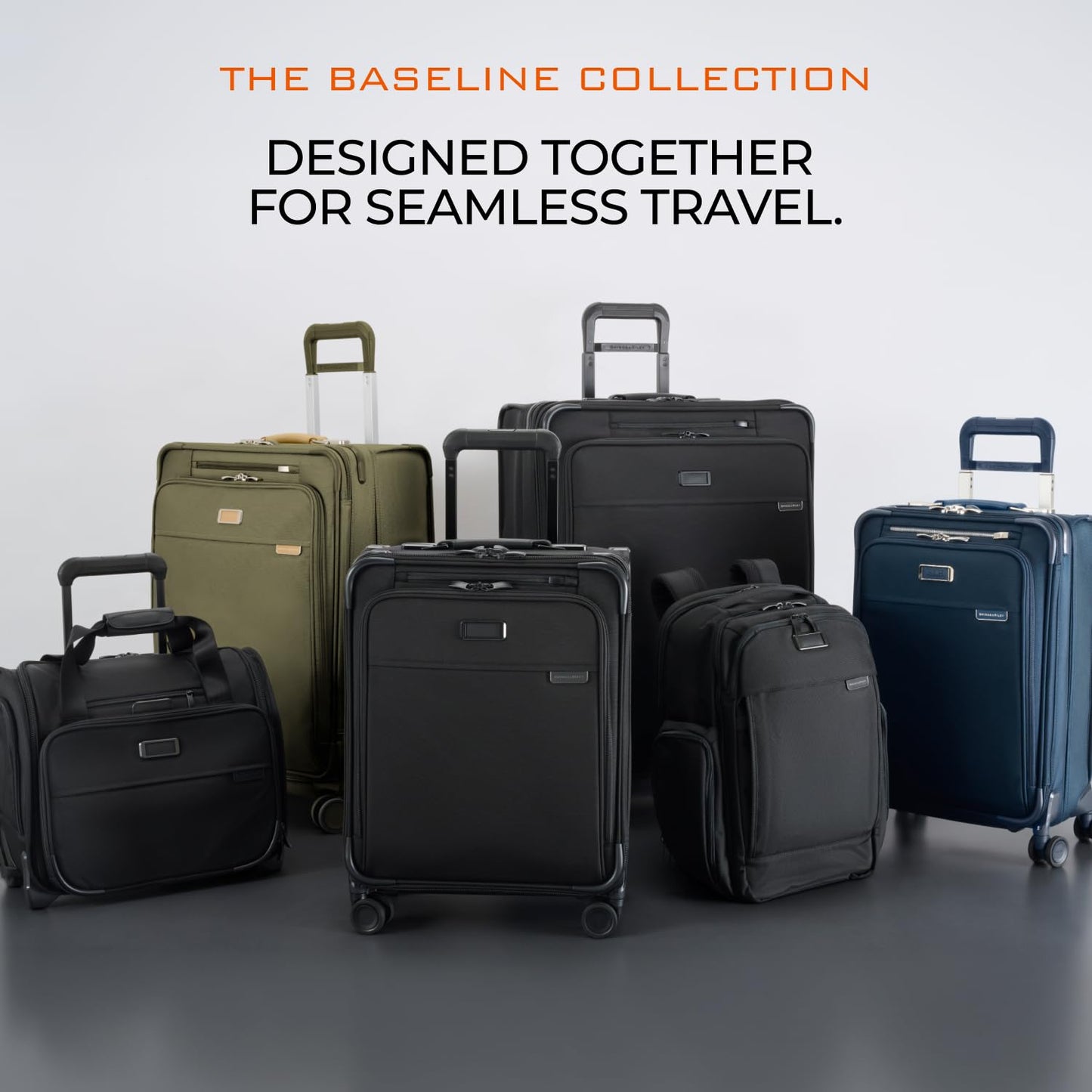 Briggs & Riley Essential 22" Carry On Expandable Spinner - Luggage for Travel, Suitcases with Wheels, Softside Rolling Bag for Men & Women, Self-Repairing Zipper - Baseline Collection, Black Gsupps Australia