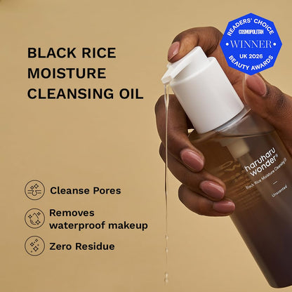 HARUHARU wonder Black Rice Moisture Cleansing Oil, 5.07 fl. oz HARUHARU