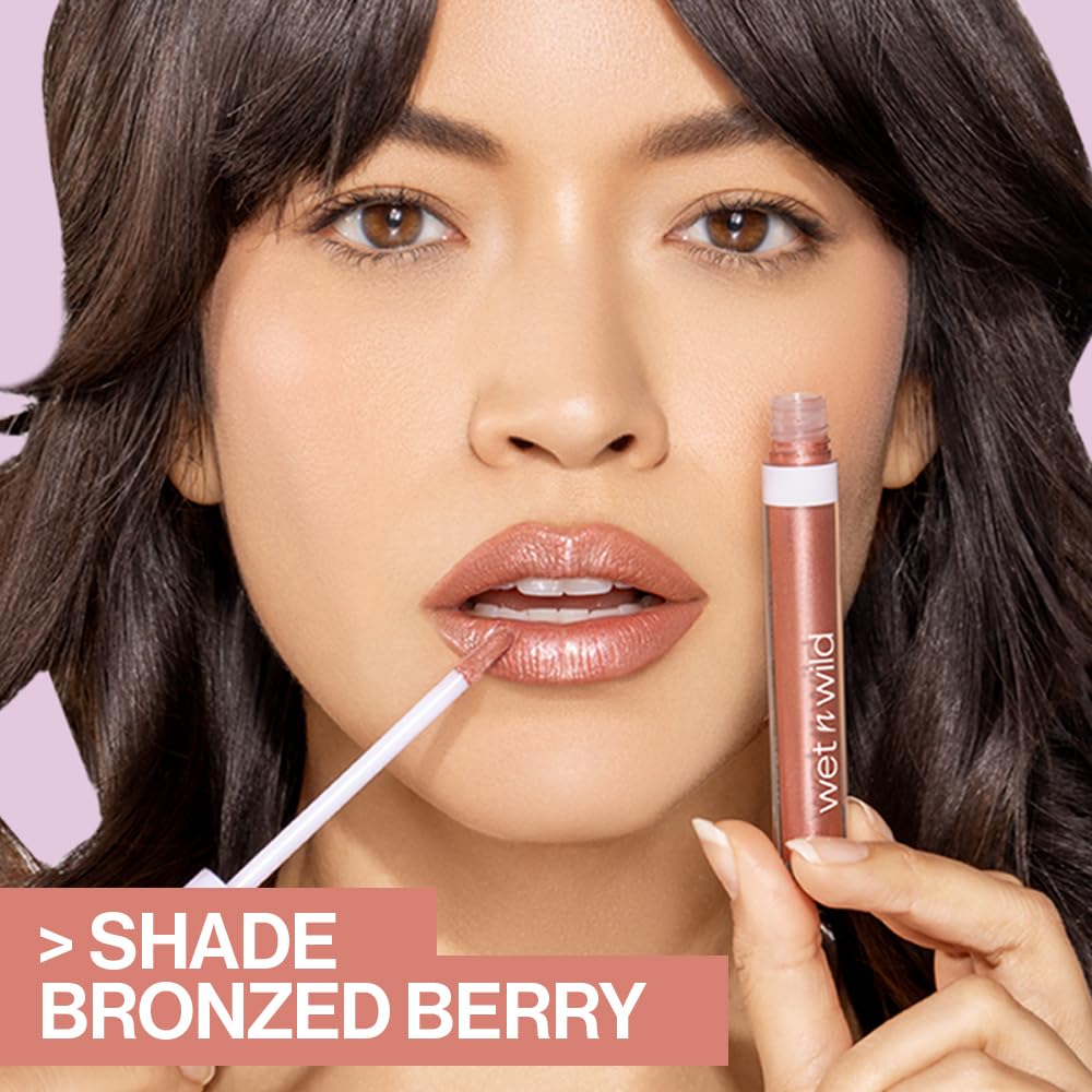 wet n wild MegaSlicks Lip Gloss, Ultra-Glossy, Vitamin-E Enriched, Ultra-Gloss High Shine Moisturizing, Cruelty-Free & Vegan - Crystal Clear wet n wild