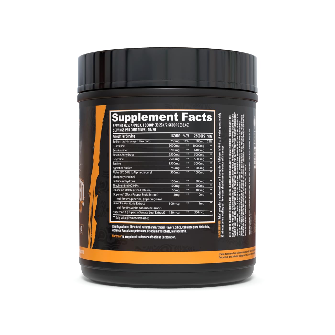 Wrecked Pre Workout Powder, Advanced Formula, Boosts Energy, Focus, Pumps & Performance, 10g L-Citrulline, 6.4g Beta Alanine, 5g Tyrosine, 1g Alpha GPC, 375mg Fast-Acting Caffeine & More (40 Servings)
