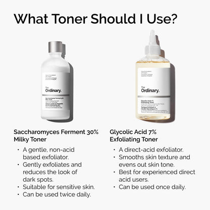 The Ordinary Glycolic Acid 7% Exfoliating Toner, Brightening and Smoothing Daily Toner for More Even-Looking Skin Tone, 8.1 Fl Oz The Ordinary