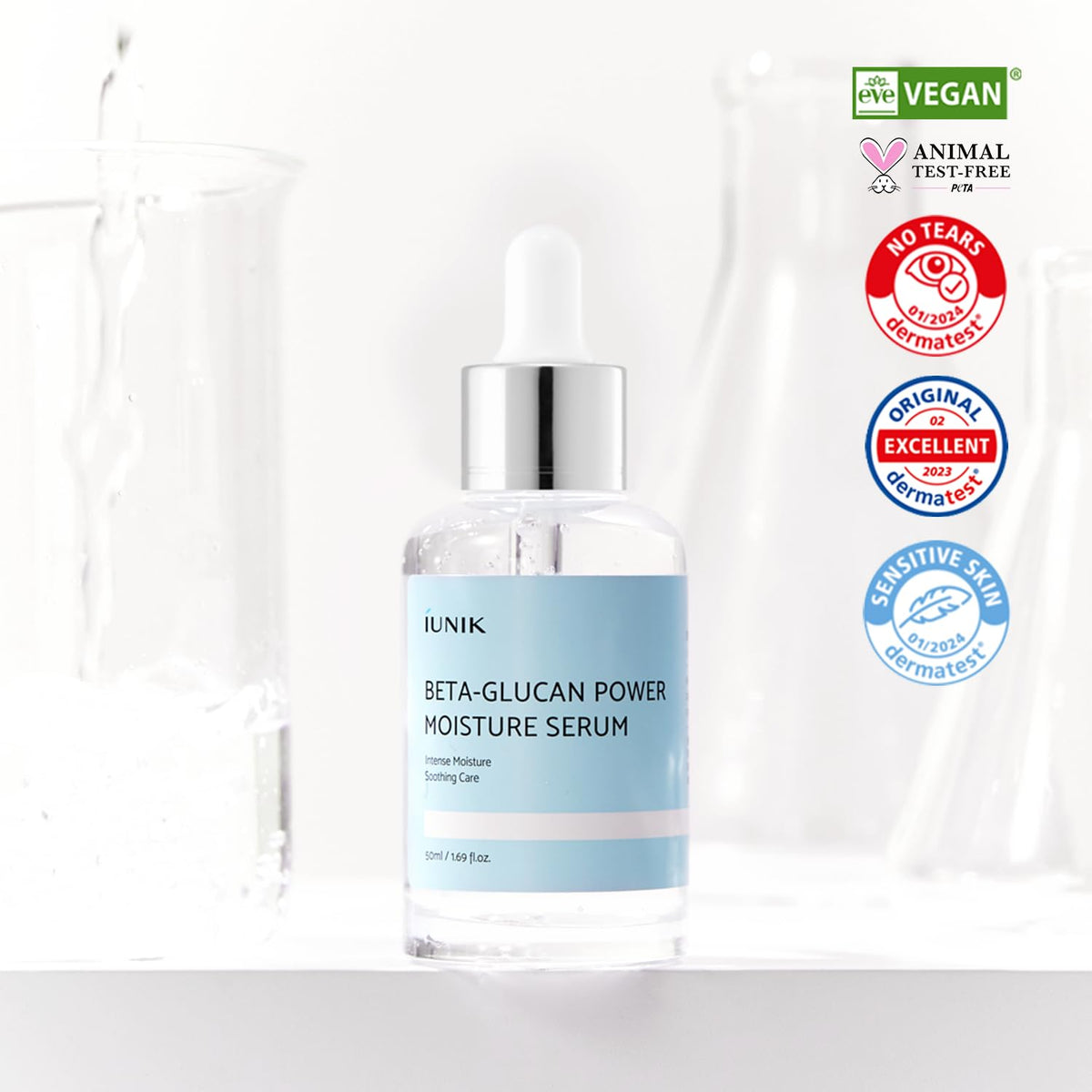 IUNIK Beta-Glucan Power Moisture Serum - Deep Hydration 1.69 fl oz IUNIK