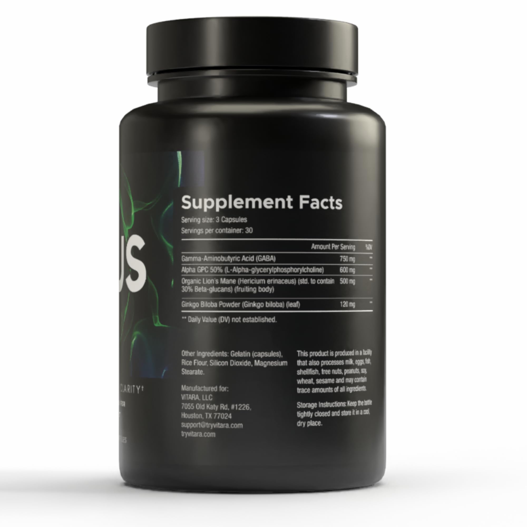 VITARA Focus First– Calm, Clear, Mental Focus Nootropic | Brain Support with Alpha GPC, Lion's Mane, GABA & Ginkgo Biloba VITARA buy australia supplements