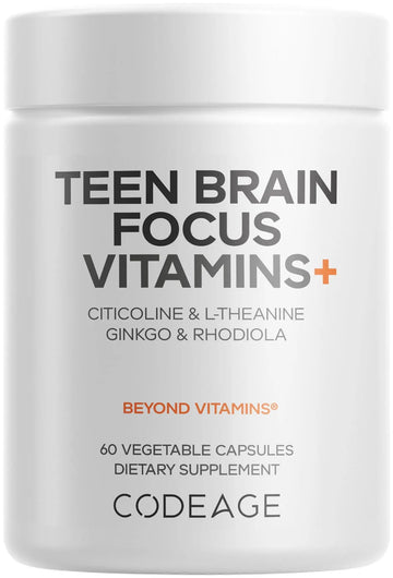 Codeage Teen Brain Focus Vitamins+ Citicoline Cognizin, L-Theanine, Ginkgo, Rhodiola, Lavender, Magnesium, Vitamin B6, B12, Folate Codeage buy australia supplements