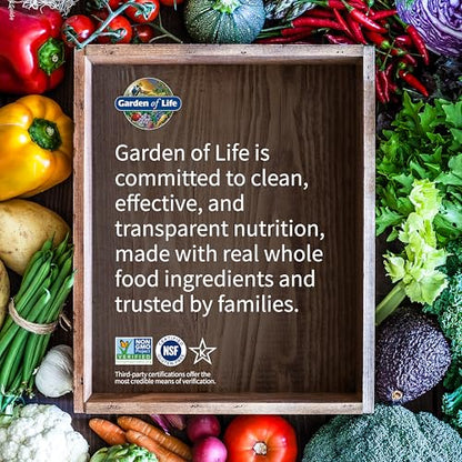 Garden of Life Zinc Supplements 30mg High Potency Raw Zinc and Vitamin C Multimineral Supplement, Vitamin Code Vitamins Trace Minerals & Probiotics Garden of Life
