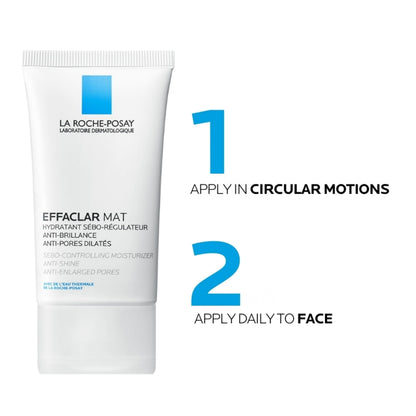 La Roche-Posay Effaclar Mat Oil Free Face Moisturizer for Oily Skin 1.4oz La Roche-Posay