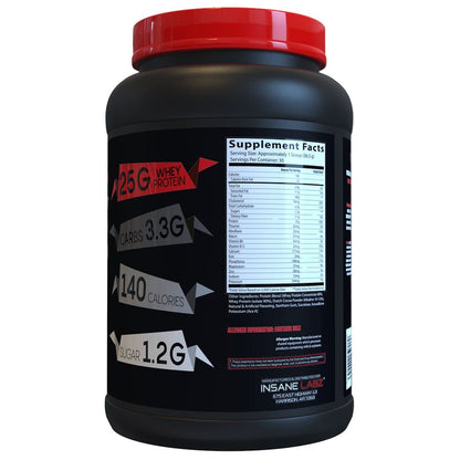 Insane Labz Insane Whey,100% Muscle Building Whey Protein, Post Workout, BCAA Amino Profile, Mass Gainer, Meal Replacement, 60 Srvgs, (Chocolate)