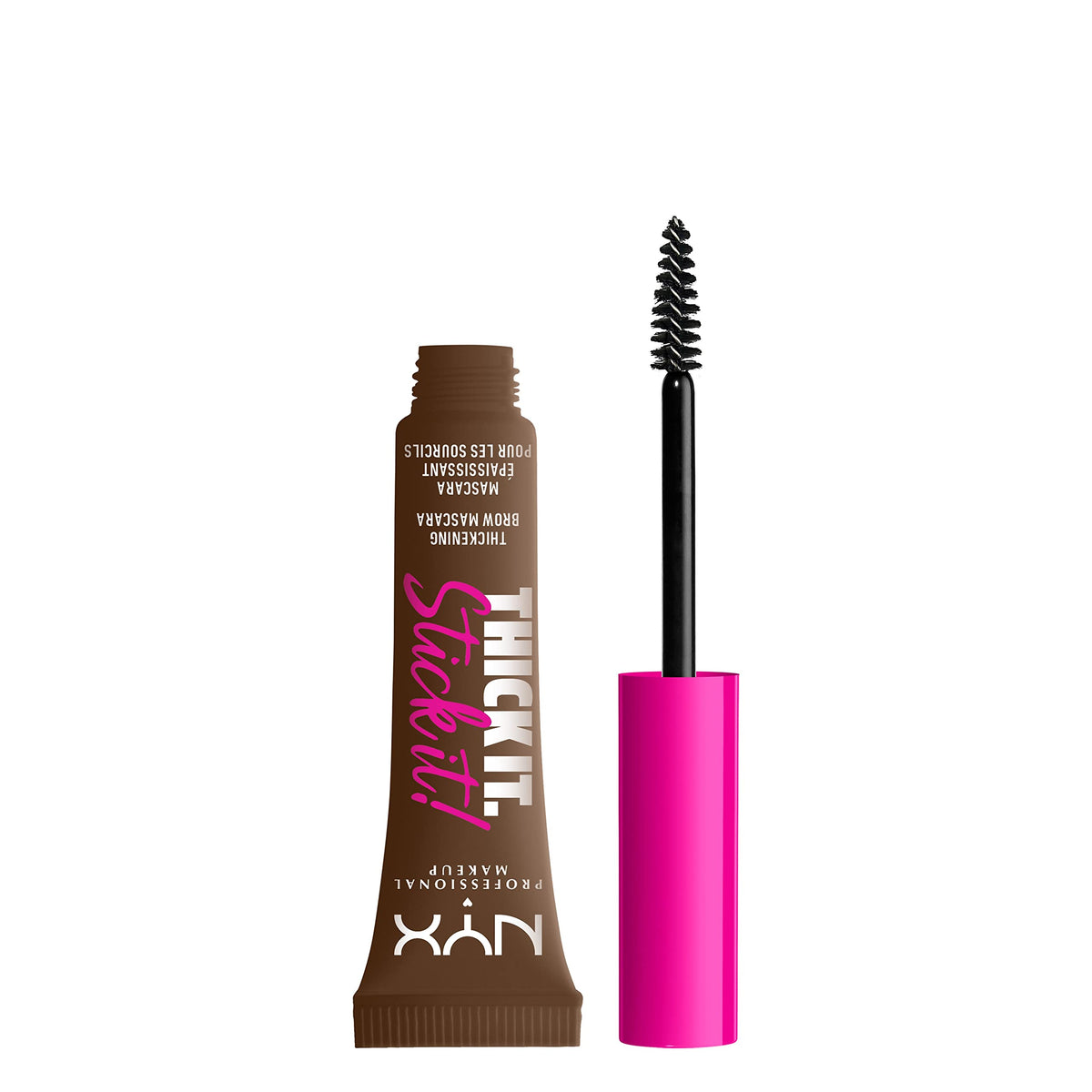 NYX PROFESSIONAL MAKEUP Thick It Stick It Thickening Brow Mascara, Eyebrow Gel - Brunette NYX PROFESSIONAL MAKEUP