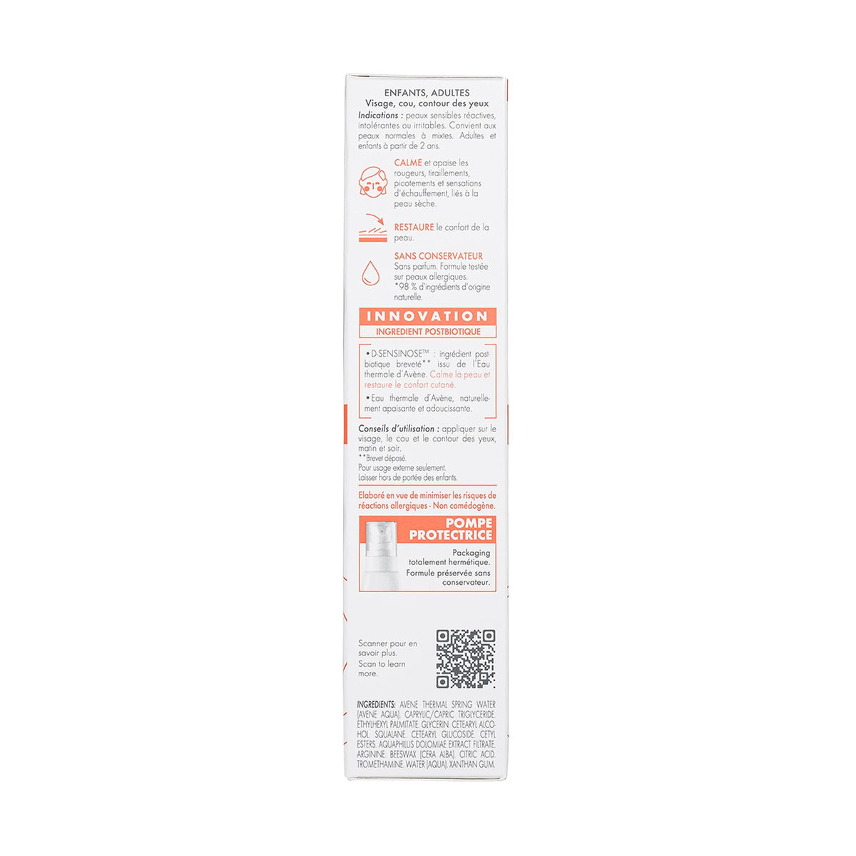 Avène Tolerance Control Soothing Recovery Cream, Sensitive Skin, 1.3 oz Eau Thermale Avène