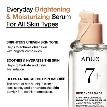 Anua Rice Ceramide 7 Hydrating Barrier Serum, 1.69 fl oz ANUA