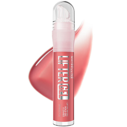 MAYBELLINE Lifter Oil-in-Gel Lip Gloss for Glassy, Bouncy Shine, Hydrating, Tinted Lip Balm and Moisturizer with Hyaluronic Acid and Passionfruit Oil, Strawberry Shake (Mauve Pink) MAYBELLINE