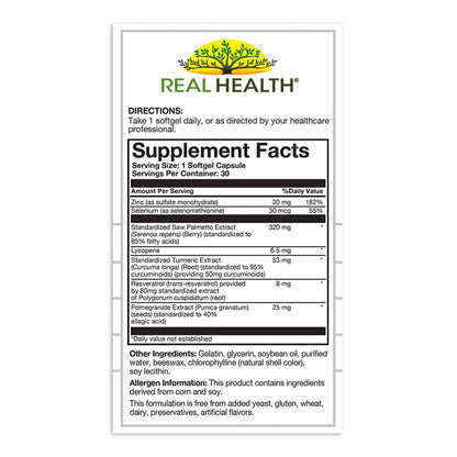 Real Health The Prostate Formula - Prostate Health Supplements for Men, Saw Palmetto Formula for Healthy Bladder and Urinary Support, Real Health