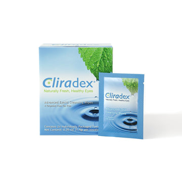 Cliradex Towelettes - Natural Face, Eyelash & Eyelid Cleanser - Wipes for Demodex, Blepharitis, Mgd and Red Irritated Eye Lid