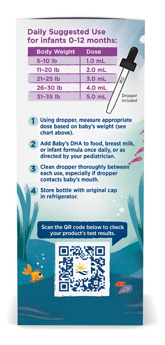 Nordic Naturals Baby’s DHA, Unflavored - 2 oz - 1050 mg Omega-3 + 300 IU Vitamin D3 - Supports Brain, Vision & Nervous System Development in Babies - Non-GMO - Servings May Vary Nordic Naturals buy australia supplements