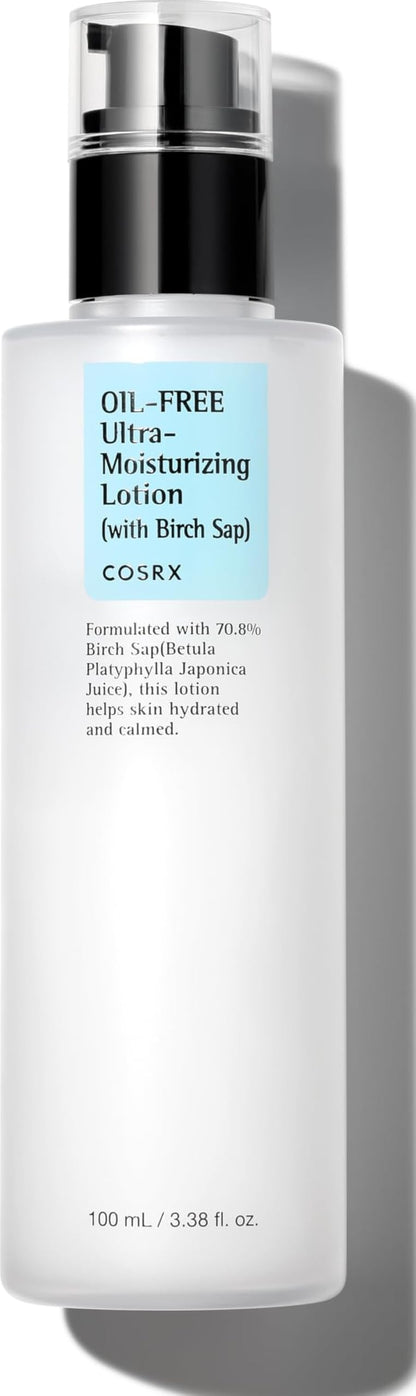 COSRX Oil Free Lotion with Birch Sap, Acne Facial Moisturizer, 3.38 fl oz COSRX