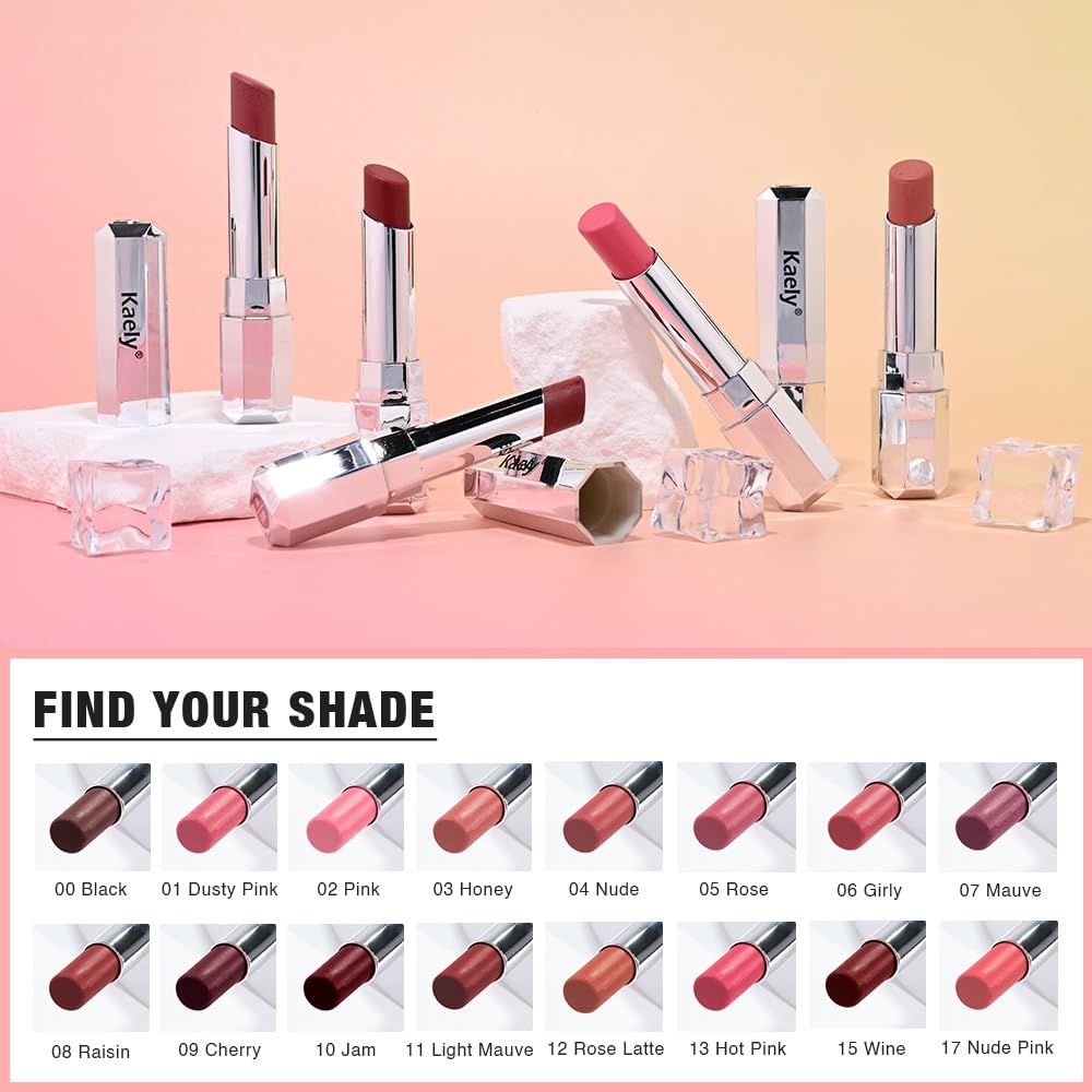 Kaely Lip Oil Stick Makeup, Tinted Lip Balm Glossy Lipstick for Women Kaely
