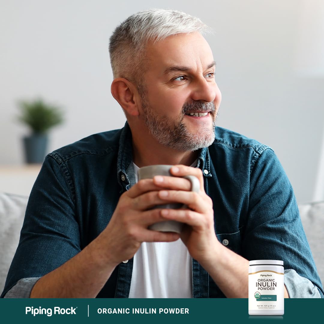Piping Rock Organic Inulin Powder | 15 oz | Soluble Fiber Supplement | FOS Powder | Vegetarian, Non-GMO, Gluten Free Piping Rock buy australia supplements