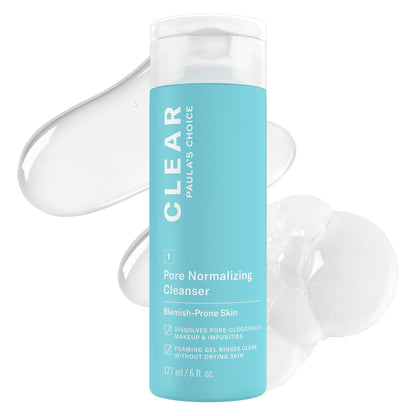Paula's Choice--CLEAR Acne Cleanser--For Facial Acne, Breakouts, Redness, Clogged and Enlarged Pores, Blackheads--1-6 oz Bottle Paula's Choice