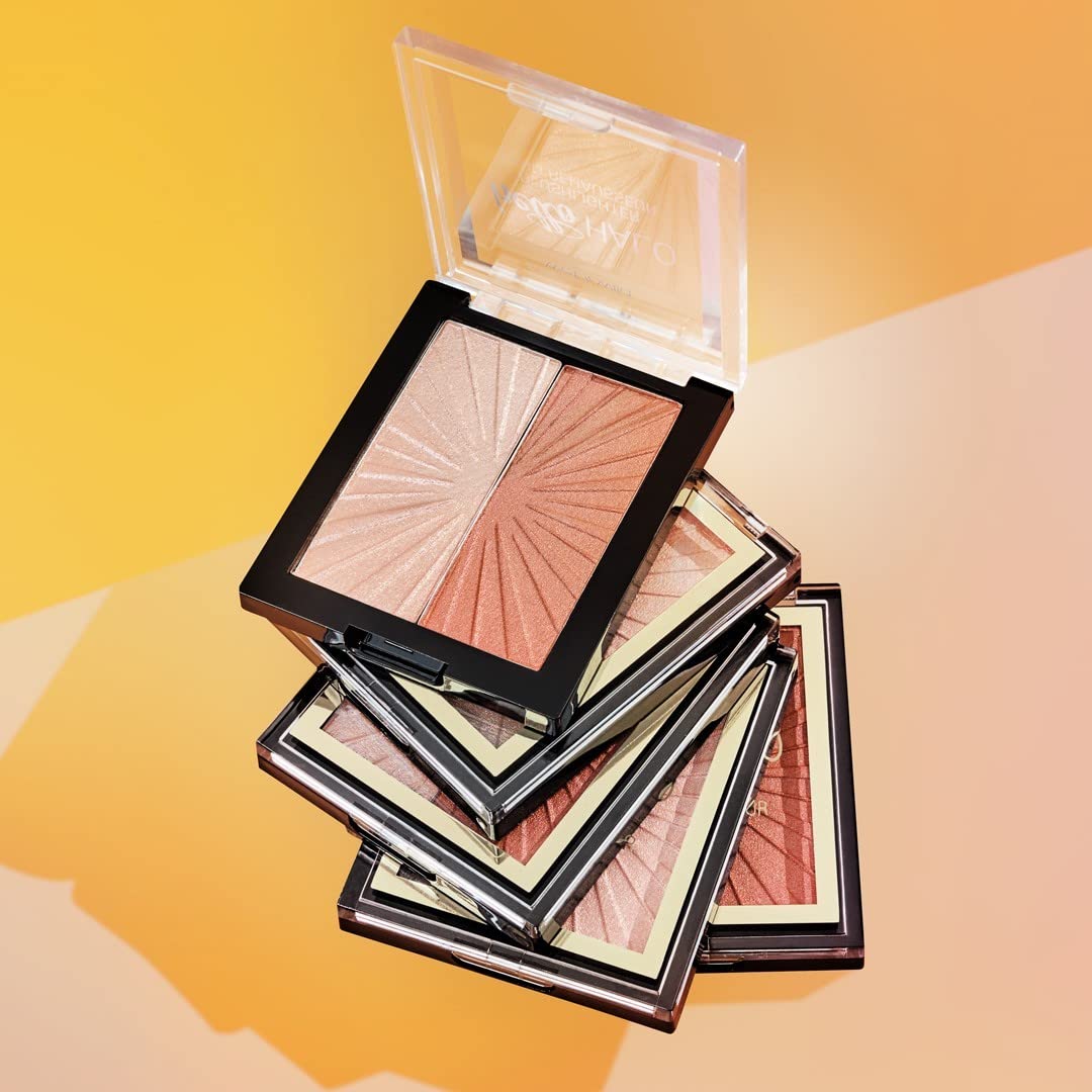 Wet n Wild MegaGlo Blushlighter, Blendable Blush & Highlighter Set, Shimmery Metallic Finish, Highlight Bling wet n wild