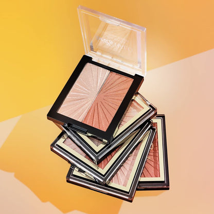 Wet n Wild MegaGlo Blushlighter, Blendable Blush & Highlighter Set, Shimmery Metallic Finish, Highlight Bling wet n wild