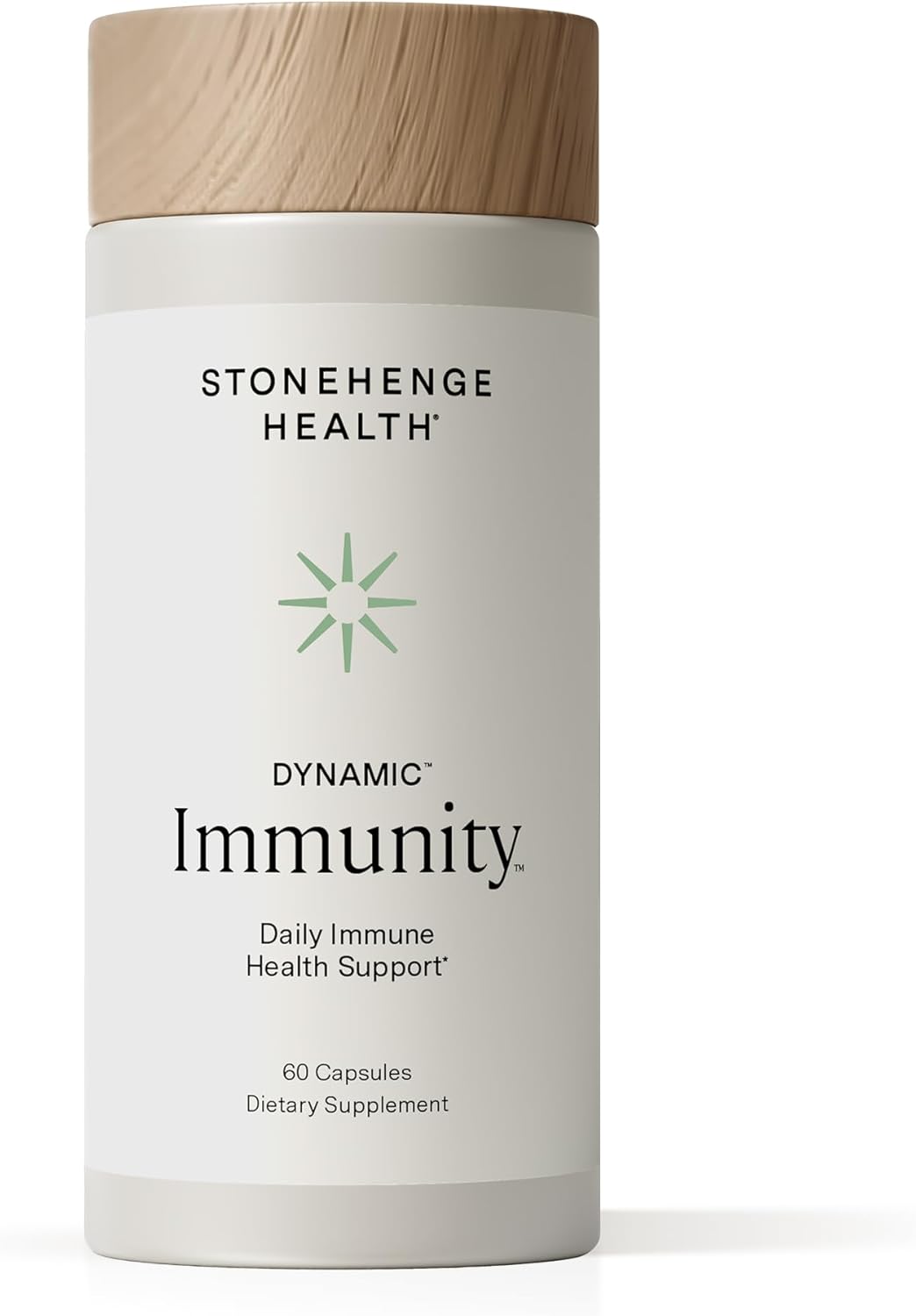 Stonehenge Health Dynamic Immunity Daily Supplement 10-in-1 Immune Boosters Zinc, Elderberry, Echinacea, Vitamin C & Probiotic L. Acidophilus – Supports Immune System & Respiratory Health, 60 Capsules