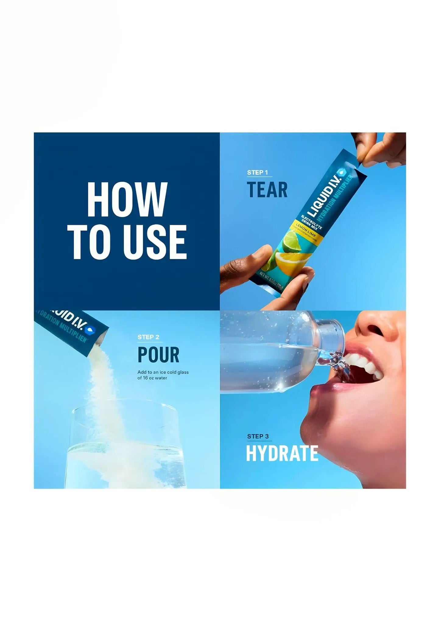 Liquid I.V. Hydration Multiplier Electrolyte Drink Mix, Variety, 0.56 Oz, 30 Ct Liquid I.V.