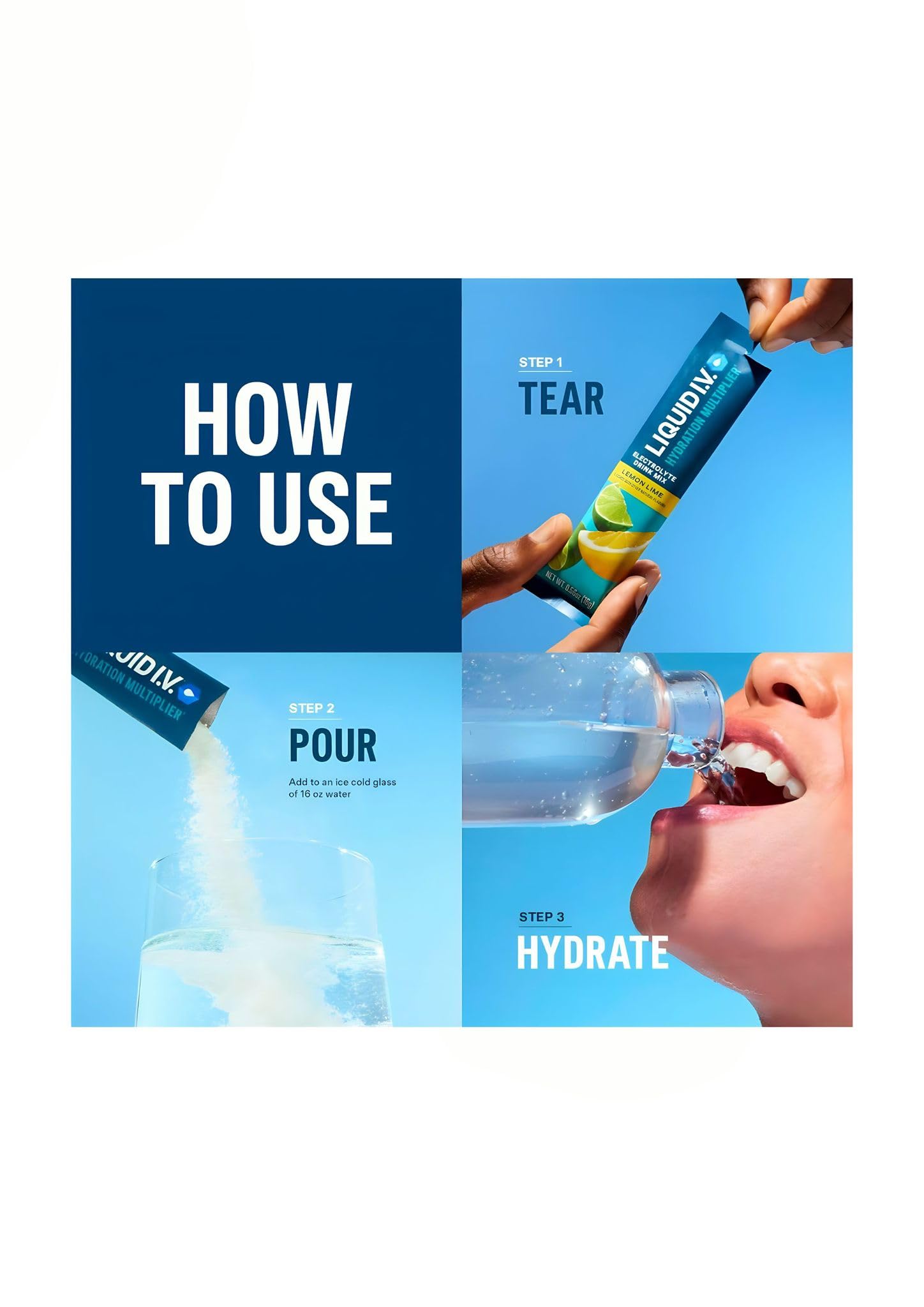Liquid I.V. Hydration Multiplier Electrolyte Drink Mix, Variety, 0.56 Oz, 30 Ct Liquid I.V. buy australia supplements