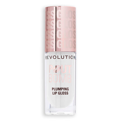 Revolution Pout Bomb Plumping Lip Gloss, Glaze Clear Revolution Beauty London