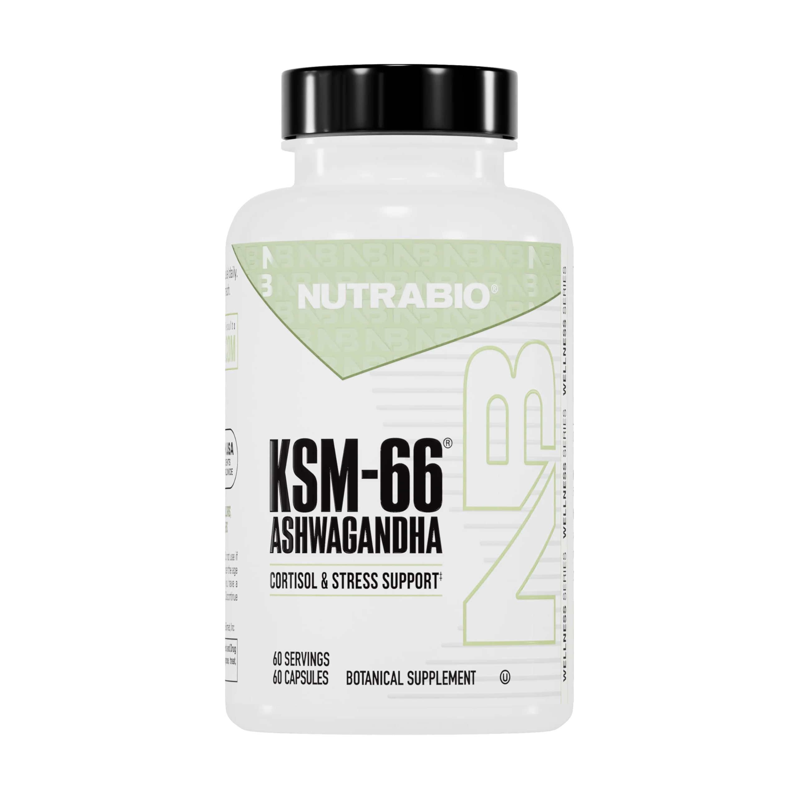 NutraBio Ashwagandha KSM-66 | Ashwagandha Herbal Supplement for Stress, Mood, & Performance | 600 MG of Clinically Studied KSM66 60 Capsules NutraBio buy australia supplements