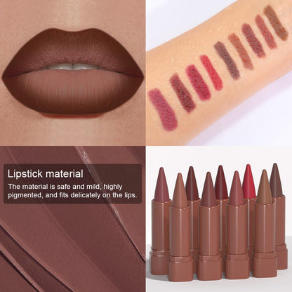 BINGBRUSH Dark Brown Lip Liner, 2in1 Lip Liner and Lipstick,Matte Lipstick BINGBRUSH