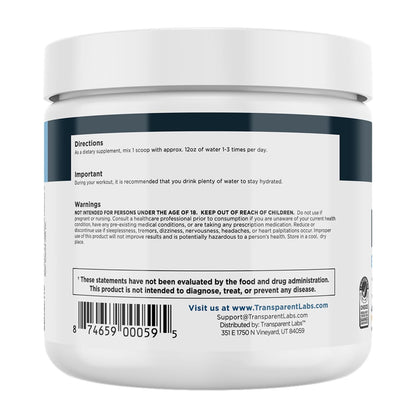 Transparent Labs Hydrate Naturally Sweetened Electrolytes Powder - Hydration Powder Electrolytes with Coconut Water, Calcium, Taurine, & Potassium - 40 Servings, Tropical Punch