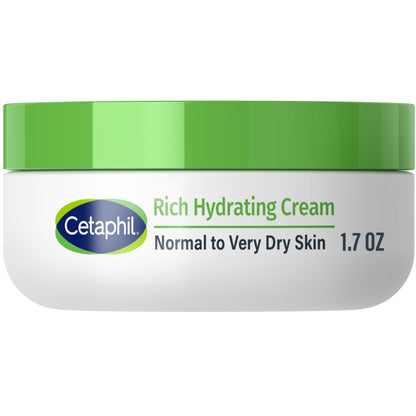 CETAPHIL Rich Hydrating Night Cream For Face, With Hyaluronic Acid, 1.7 oz, Moisturizing Cream For Dry To Very Dry Skin Cetaphil